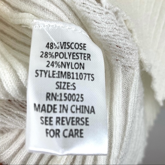 NWT Fashion Nova Alecta Ribbed Knit Skirt Set in Ivory Sz S - Picture 13 of 13